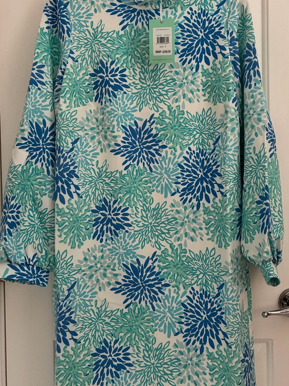 NWT Sail to Sable Blue & Teal Floral Tunic